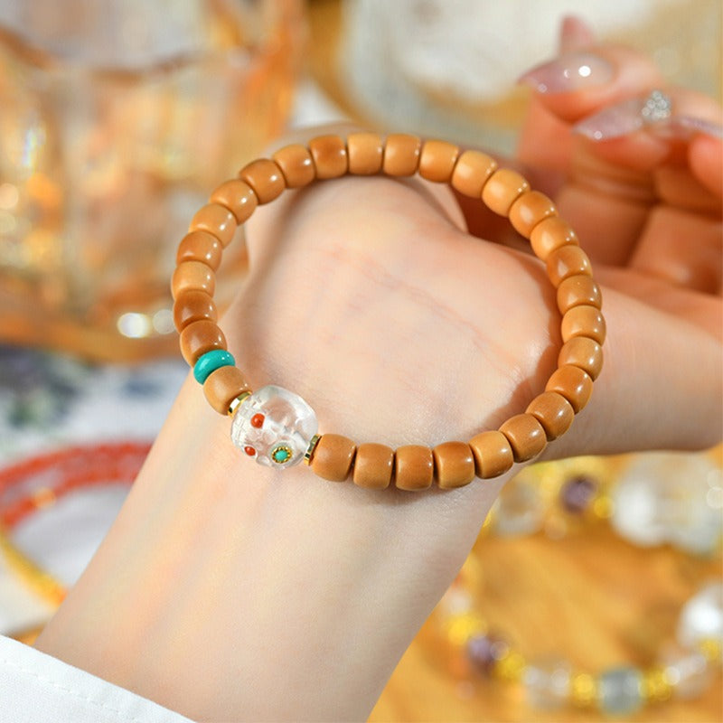 Bodhi Fruit White Crystal Bracelet