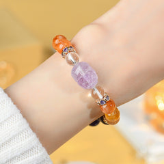 Natural Uruguay Amethyst Red Gum Flower Brave Bracelet Fashion Original Women's Strings