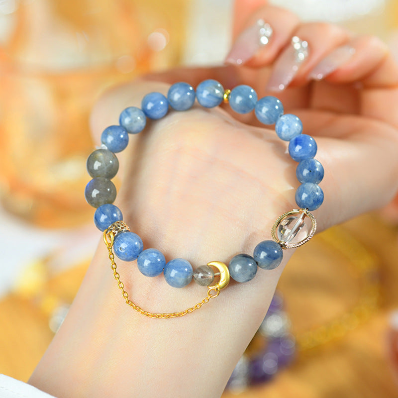 Natural Crystal Sapphire Gray Moonlight Bracelet