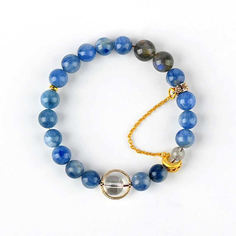 Natural Crystal Sapphire Gray Moonlight Bracelet