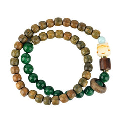 Green Sandalwood Dry Green Double Circle Bracelet Bodhi Lucky Cat Bowl Game Stationery Strings Ladies Models Jewelry