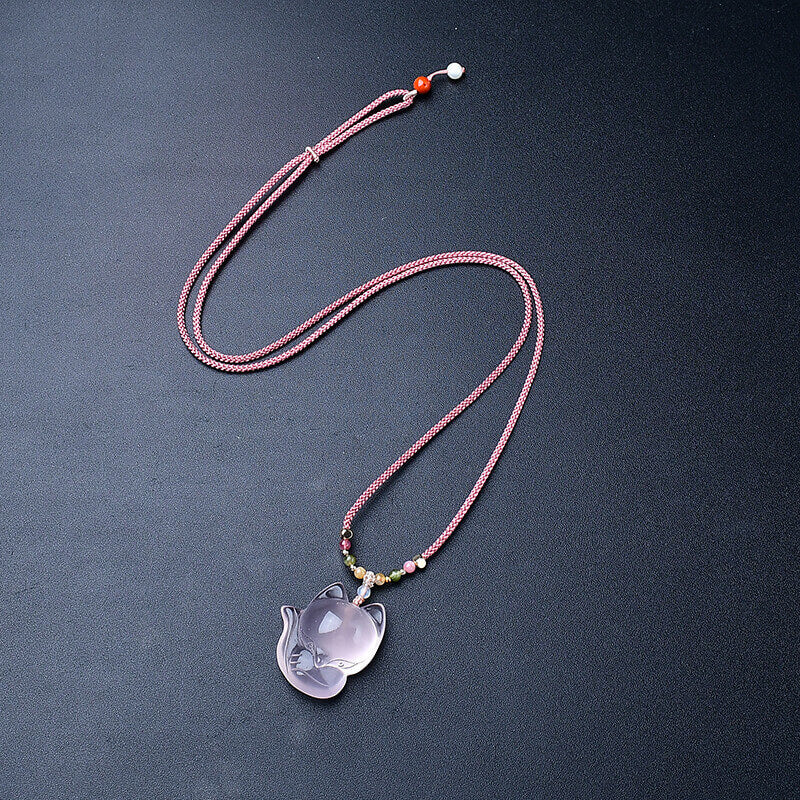 Natural Rose Quartz Pendant - Heart Chakra Necklace for Love & Emotional Healing