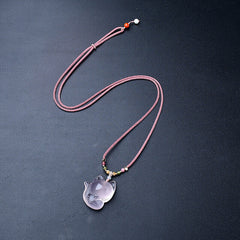 Natural Rose Quartz Pendant - Heart Chakra Necklace for Love & Emotional Healing