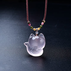 Natural Rose Quartz Pendant - Heart Chakra Necklace for Love & Emotional Healing
