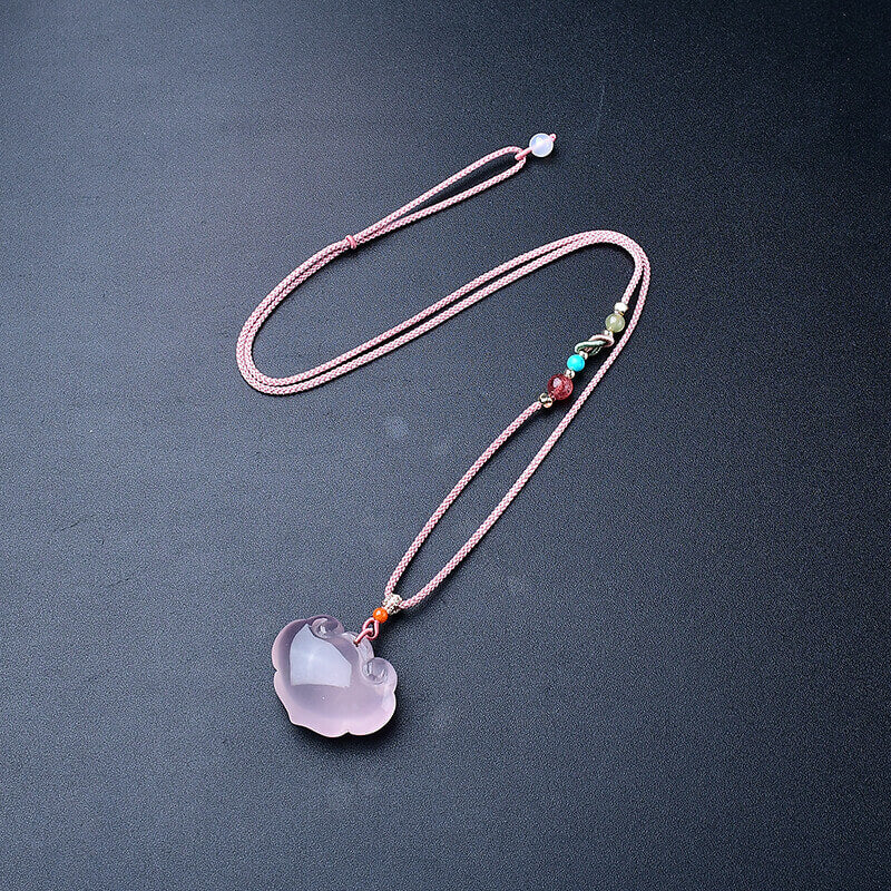 Natural Rose Quartz Pendant - Heart Chakra Necklace for Love & Emotional Healing