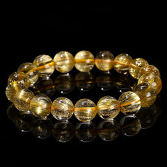 7A citrine bracelet ice translucent simple men's and women's models strings holiday gift hand jewelry