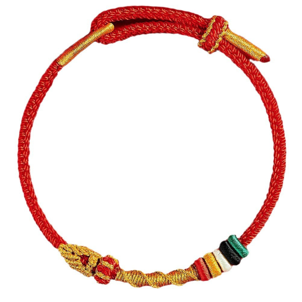 2025 Year of the Snake Tai Sui Hand Rope Red Rope Children's Lunar New Year Red Hand Rope Female Red Bracelet Male Peaceful and Auspicious Gift