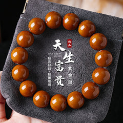 Fortune purple gold rat string graduation grade around the finger soft round beads bodhi seed old material Buddha beads rosary beads disk play stationery