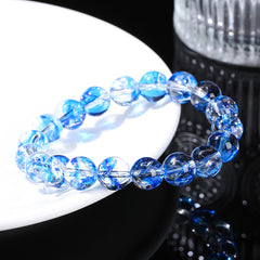 Optimized Blue Asai Crystal Bracelet Rainbow Himalayan Translucent Body Premium Feeling Women's String