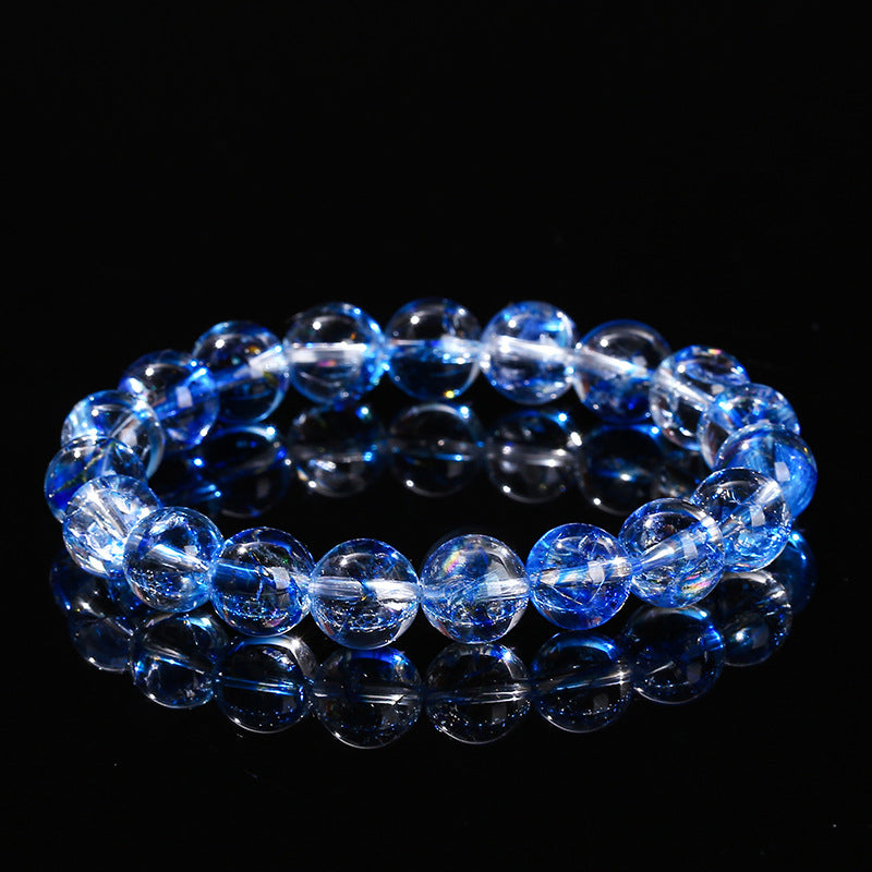 Optimized Blue Asai Crystal Bracelet Rainbow Himalayan Translucent Body Premium Feeling Women's String