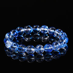 Optimized Blue Asai Crystal Bracelet Rainbow Himalayan Translucent Body Premium Feeling Women's String