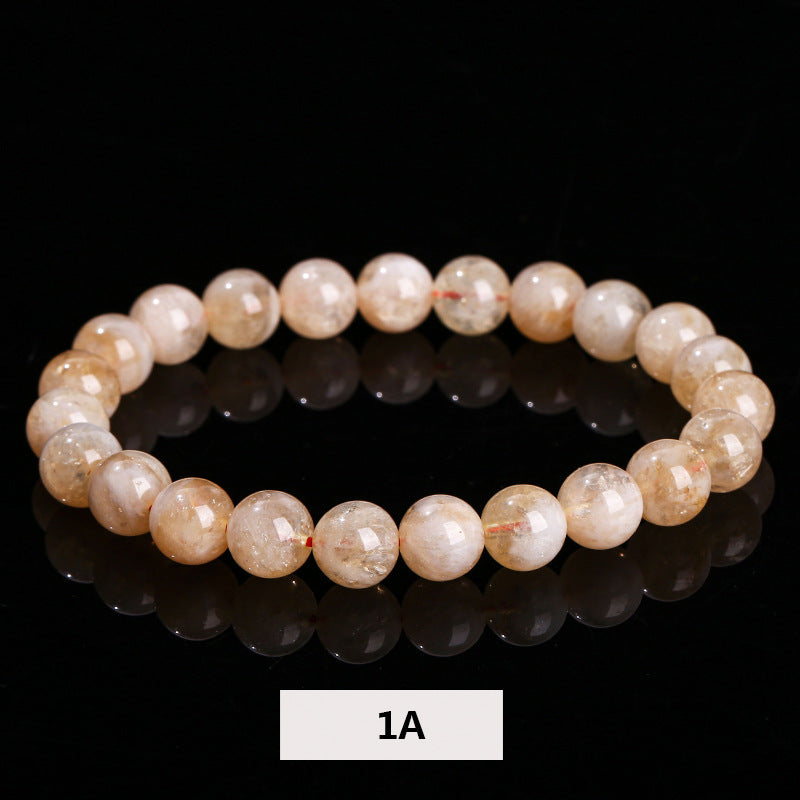 7A citrine bracelet ice translucent simple men's and women's models strings holiday gift hand jewelry