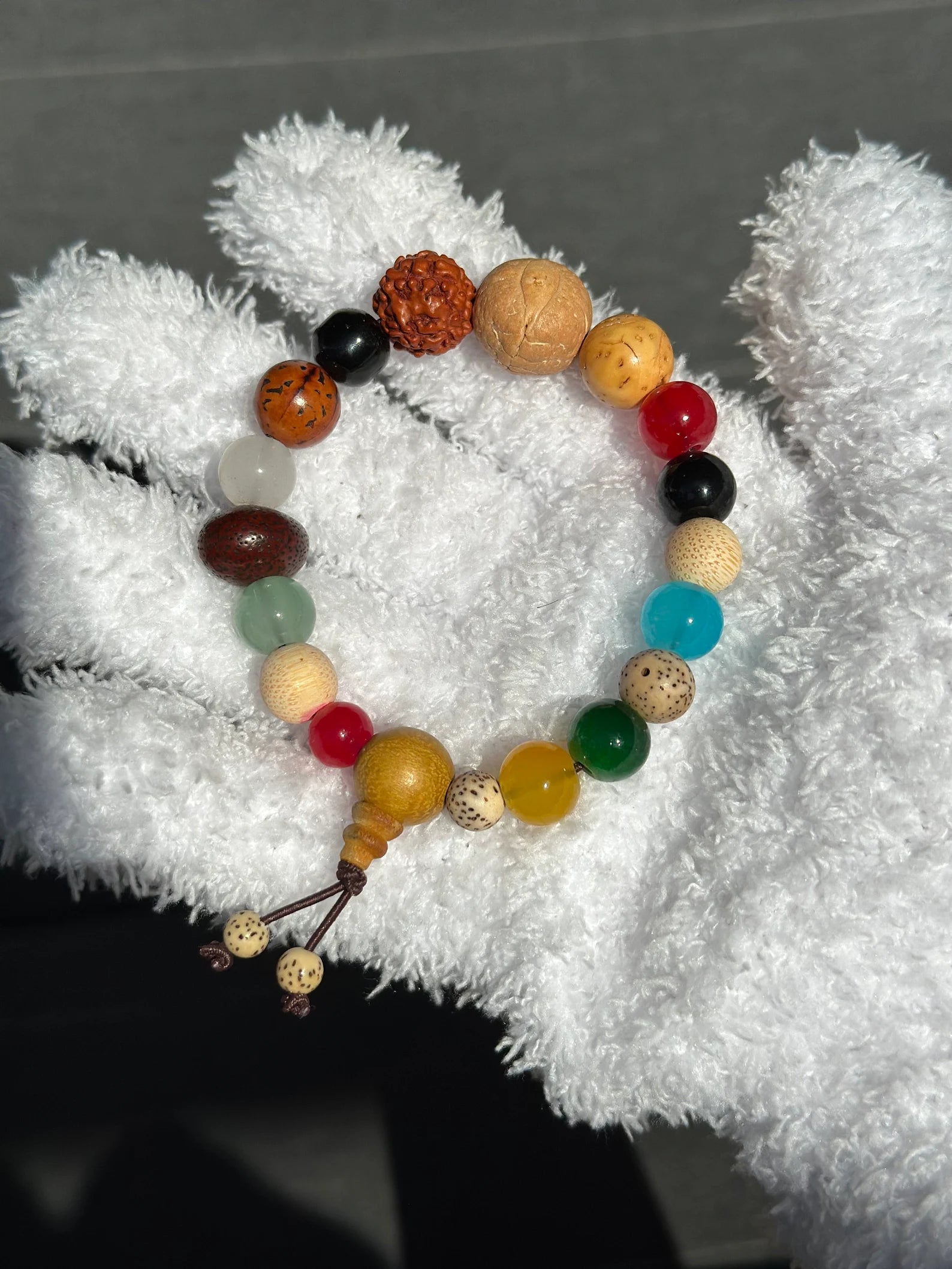 18 Bodhi Seeds Bracelet | Natural Mala Beads | Spiritual Energy | Good Fortune | Healing |Feng Shui | Peace & Love